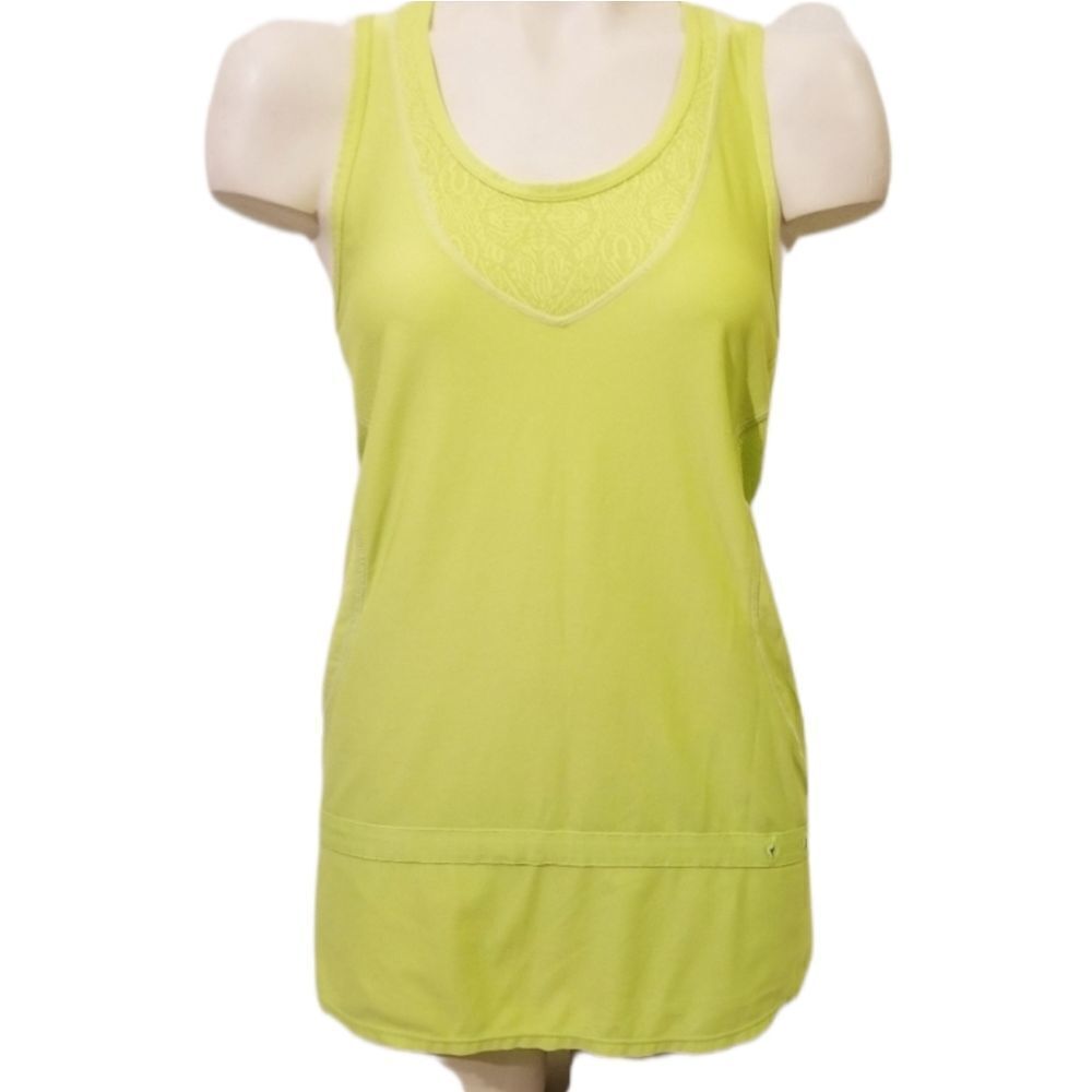 Athleta Wick It Good Lime‎ Green Tank sz M